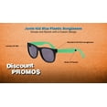 thumbnail image 3 of 10 Junie Kid Size Plastic Sunglasses Pack - Lenses UV Protection, Beach Glasses - Neon Green, 3 of 8