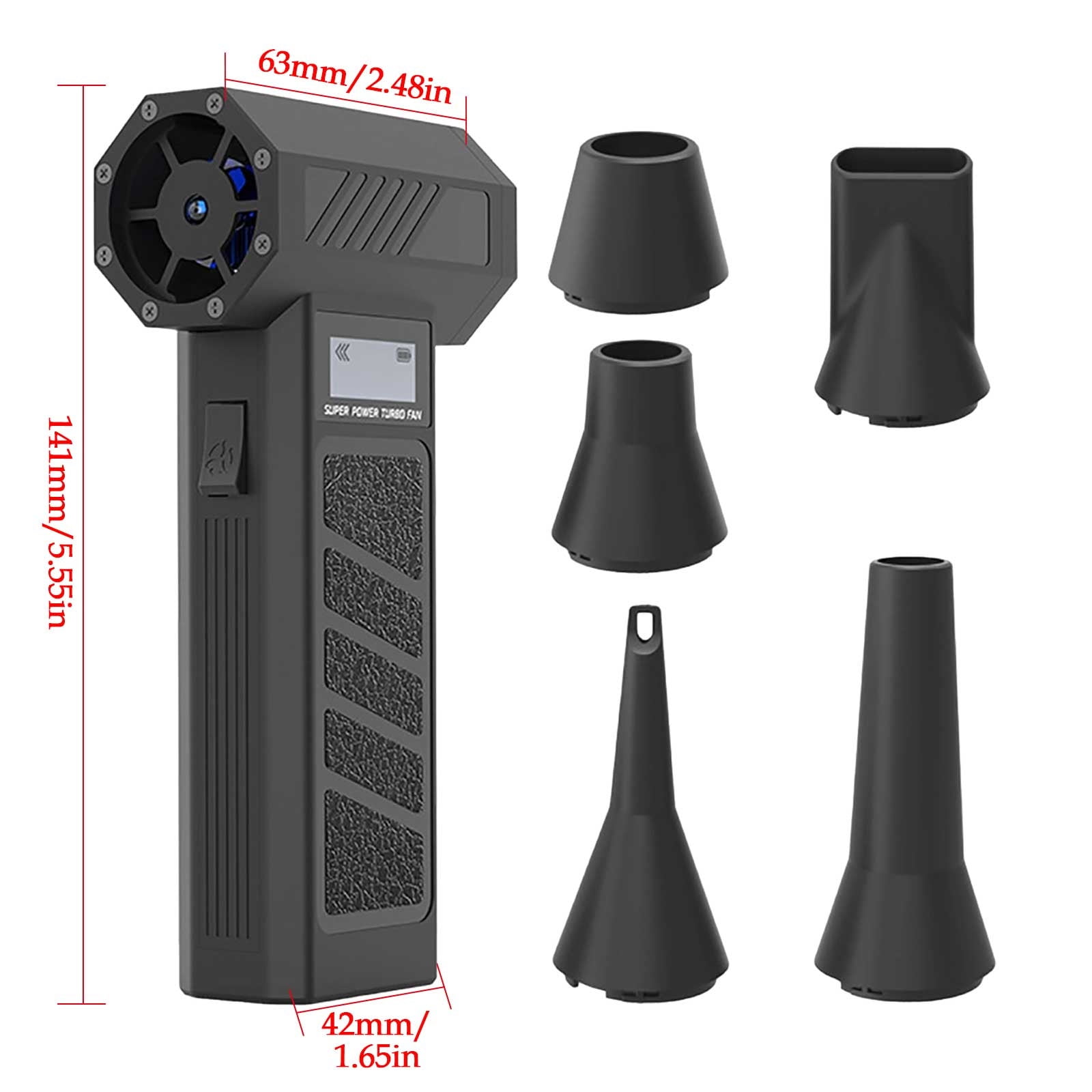 Violent Compressed Air Duster,130000RPM Rechargeable Air Blower & Vacuum Cleaner,4 Adjustable Speeds,Cordless Electric Air Duster With LED Display for Keyboard Car Outdoor,House,Car Cleaning,Camping