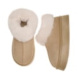 thumbnail image 5 of Women’s Winter House Slippers Fleece Lined Faux Fur Slip-On with Supportive Memory Foam Sole, 5 of 6