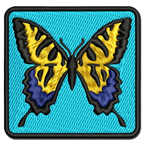 Tiger Swallowtail Butterfly Insect Bug Applique Multi-Color Embroidered Iron-On Patch - 2.5 Inch Small