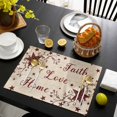 thumbnail image 3 of Vintage Country Placemats Set of 6, Vintage Rustic Texas Stars Plants Branch Placemats for Dining Table, Place Mats for Kitchen Tabletop, Waterproof Wipeable Dining Table Mats Set, 3 of 9