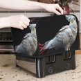thumbnail image 6 of KLL White Red Cockatoo Print 4 Slice Toaster Dust Covers Kitchen Small Appliance Cover with 2 Pockets,Can hold Jam Spreader Knife & Toaster Tongs (12.4 x 10.6 x 8.2), 6 of 6