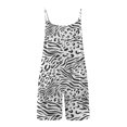 thumbnail image 4 of Usmixi Jumpsuits for Women Dressy Casual Loose Wide Leg Spaghetti Strap Short Jumpsuits Overalls with Pocket Summer V-Neck Sleeveless Tie-Dye Print Mini Formal Rompers Black xxl, 4 of 5
