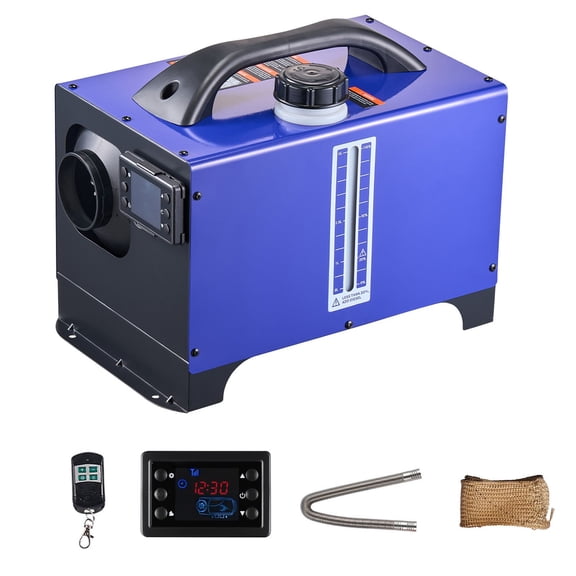 Dranite 8KW Portable Diesel Air Heater, 12V/24V DC with Remote Control & LCD Display, Fast Heating Low Noise, 1.3 Gal Fuel Tank for Vehicles, RVs, Trucks, Tractors