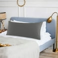 thumbnail image 3 of PiccoCasa Egyptian Cotton Body Pillow Case Zippered Long Pillow Cover 1 Pc Queen Dark Gray 20" x 54", 3 of 7
