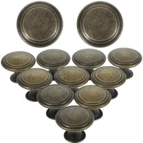Topbathy 12Pcs Dark Green Vintage Round Kitchen Cupboard Door Knobs with Easy Grip Design