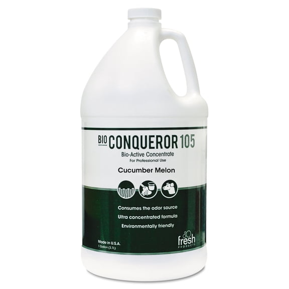 Fresh Products Bio Conqueror 105 Liquid Concentrate, Cucumber Melon Scent, 1 Gallon, Pack Of 4 Bottles