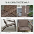 thumbnail image 4 of Outsunny 2 PCs Muskoka Chair PE Rattan Wicker Fire Pit Chair, Dark Brown, 4 of 10