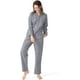 thumbnail image 1 of Conjunto de pijama para mujer 100% algodón franela tejida a cuadros pijama de manga larga ropa de dormir ropa de salón S ~ XL Adepaton CJWUS-2229, 1 of 6