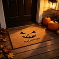 thumbnail image 3 of Wooowa Halloween Retro Faux Coconut Fiber Doormat Scraper Polyester 23.6x15.7 Inch Non Slip for Entryway Front Door Festive Decor, 3 of 6