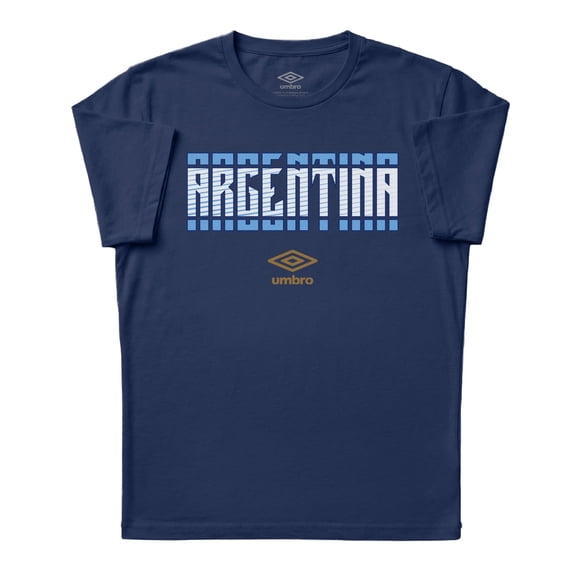 Umbro Men's Argentina Stacked Soccer T Shirt (New navy, S-XXXL)