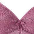 thumbnail image 4 of JINMGG 2024 Bras for Women Plus Size Women's No Rims Comfortable Four Breasted Adjust Solid Color Bra Purple L, 4 of 6