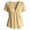 Beige#linen peplum blouses, variant on aohooy Linen Tops Women Empire Waist Button Blouses V Neck Peplum Tops Elegant Dressy Casual Summer Short Sleeve T-Shirt Navy,M