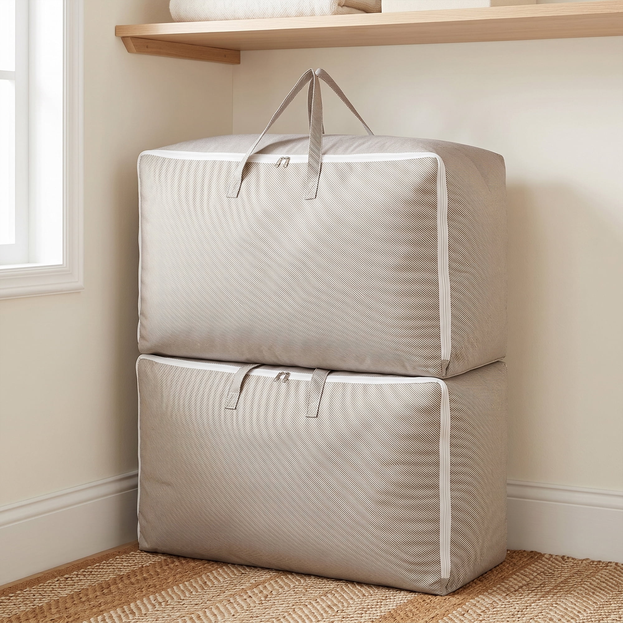 Unique Bargains Clothes Storage Bag for Organizing Closet Purple 23.6"x9.8"x15.7"