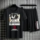 thumbnail image 1 of Chándal de Anime Slam Dunk para hombre, camiseta de Hanamichi Sakuragi, 100% algodón, camisetas de gran tamaño, pantalones cortos informales de Manga, conjunto de 2 piezas, 1 of 4