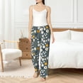 thumbnail image 5 of Uemuo Flowers and Bee Pattern Women's Wide Leg Palazzo Lounge Pants with Pockets Light Weight Loose Comfy Casual Pajama Pants-Medium, 5 of 9