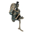thumbnail image 4 of Love Never Dies Skeleton Couple Bride and Groom Kissing Shelf Sitter Figurine, 4 of 8