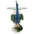 thumbnail image 2 of Design Toscano KY4128 Table d'Appoint avec Dessus en Verre de Paon, 25 Pouces, Couleur Complète, 2 of 5