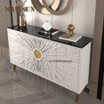 thumbnail image 3 of Aparador de diseño para Buffet, armario grande para Villa, armario de vino de madera maciza, armario lateral de mármol nórdico blanco para sala de estar, 3 of 4