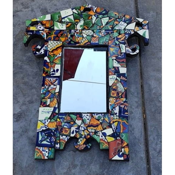 Broken Mexican Talavera Tiles Handmade Mix Designs 10 Pounds