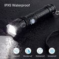 thumbnail image 1 of Linterna táctica recargable, linterna LED superbrillante de grado militar de 10 000 lúmenes, 5 modos, luz de búsqueda resistente al agua, baterías 26650 (incluidas), indicador de alimentación, linterna de senderismo con zoom LingWen 8390615263528, 1 of 1