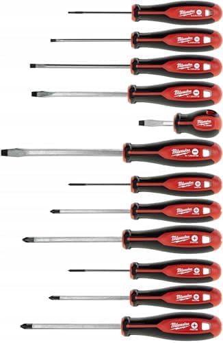 Milwaukee Set of 12 Tri-Lobe Screwdrivers 4932472003,Red : Tools & Home Improvement