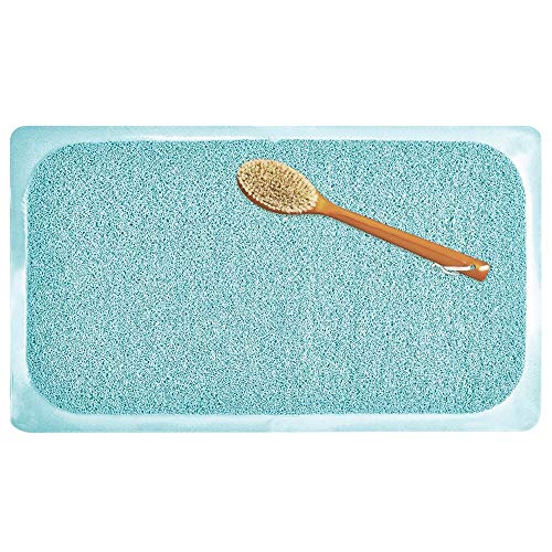 mDesign Loofah NonSlip, Quick Drying Cushioned Mat with Suction Cups