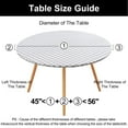 thumbnail image 6 of Smiry Round Vinyl Tablecloth,Waterproof Fitted Flannel Backed Table Cover for 45" - 56" Tables, Elastic for Picnic Table Cloth, Indoor and Outdoor, White, 6 of 8