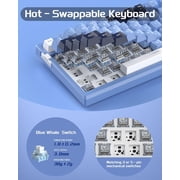 MageGee SKY81 75% Mechanical Gaming Keyboard, Hot Swappable Wired Custom Creamy Keyboards with 5-Layer Sound Dampening, Knob Control, RGB Backlit, Nkro