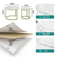 thumbnail image 3 of Semiocthome Modern Nesting Coffee Table Set,End Table for Living Room, 23.6" W, Gold, Marble Pattern, 3 of 8