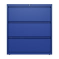 thumbnail image 3 of Home Square Set of 2 36-in 3 Drawer Metal Lateral File Cabinet Classic Blue, 3 of 7