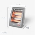 thumbnail image 4 of Calefactor Voltio Calentador Eléctrico de Cuarzo 800W gris 1, 4 of 8