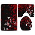 thumbnail image 1 of ABPHQTO Bokeh rojo oscuro Juego de alfombras de baño de 3 piezas Alfombra de baño Alfombra de contorno y tapa de inodoro ABPHQTO Cont-CHAPPLE-12569, 1 of 2