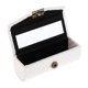 thumbnail image 1 of Bewildely Caja de almacenamiento con soporte para estuche de lápiz labial individual de cuero PU con espejo para monedero amarillo Almacenamiento y organización del hogar Blanco, 1 of 1