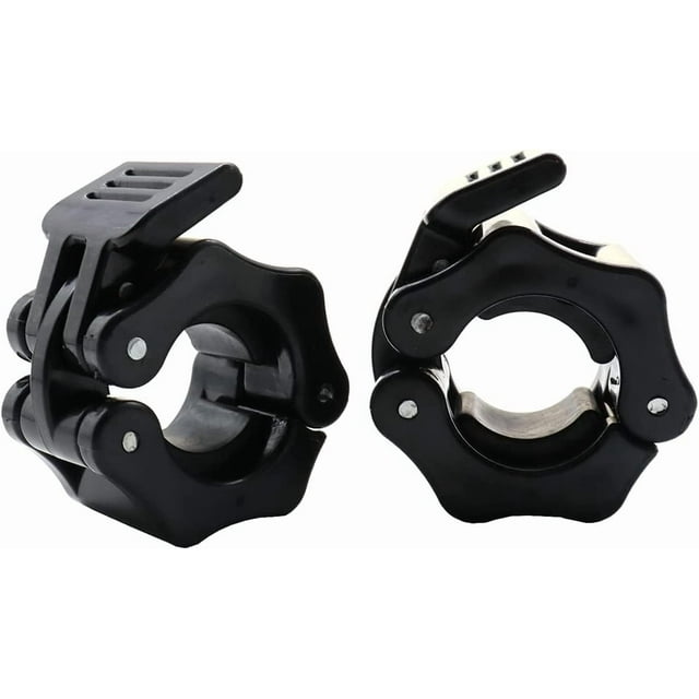 1 Inch Barbell Clamps Clip Quick Release Locking Barbells Pro Workout Weight Collar Clips Lock Weights Plates 1'' Diameter Standard Bar for Weightlifting Fitness Training