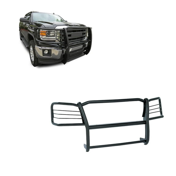 Black Horse Grille brush Bumper Guard Modular Black Compatible with 2019-2022 GMC Sierra 1500 Limited|2014-2018 GMC Sierra 1500-17GS12MA