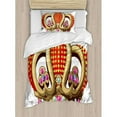 thumbnail image 3 of King Duvet Cover Set King Size, Royal Family Nobility Theme Crown with Colorful Graphic Gem Ornaments Image Print, Decorative 3 Piece Bedding Set with 2 Pillow Shams, Multicolor, by Ambesonne, 3 of 3