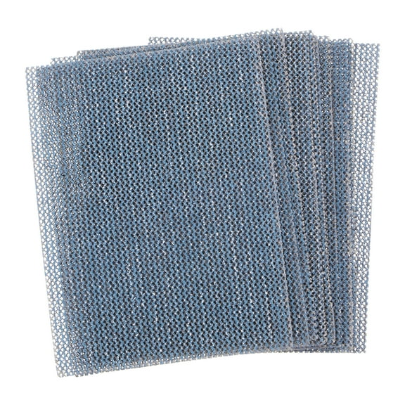Uxcell 10Pcs Mesh Sanding Sheets 80 Grits 2.95" x 3.94" Wet/Dry Sandpaper Dust-Free Hook and Loop Abrasive Pads