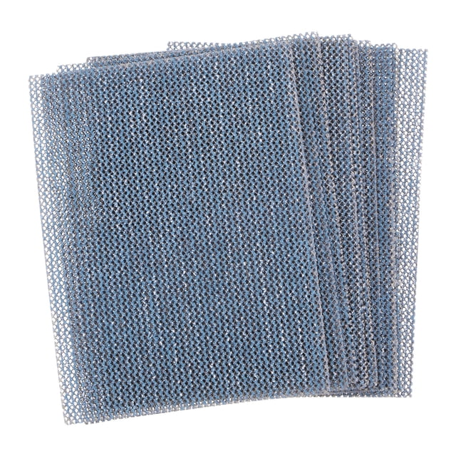 Uxcell 10Pcs Hojas de Lijado de Malla 80 Granos 2.95" x 3.94" Papel de Lija Húmedo/Seco Pads Abrasivos Sin Polvo con Gancho y Bucle