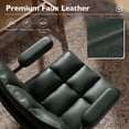 thumbnail image 5 of Genpo Green Office Chair, Mid Century Modern Desk Chairs with Arms, Thickend Back and Seat, Adjustable Height, Wheels, Vintage Leather Computer Chair for Home, Office, 5 of 9