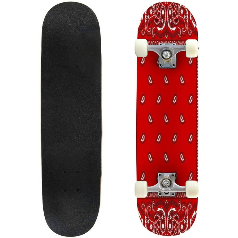 Red Outdoor Skateboard Longboards 31"x8" Pro Skate Board Cruiser - Walmart.com
