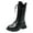 Z2-Black, variant on Quealent Girls White Lace-Up Combat Boots with Side Zipper, Knee-High Lug Sole Dress/School Boots – Toddler/Little/Big Kids White for Size 2.5
