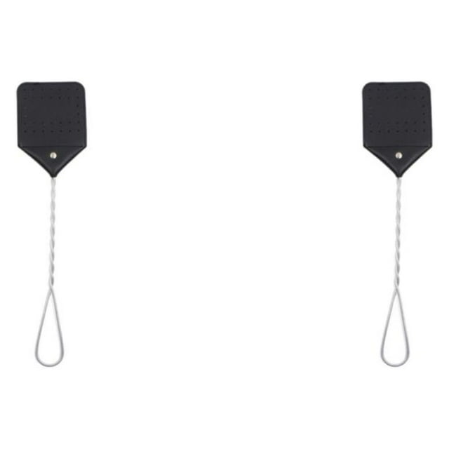 Guardoinrt 1/2/3/5 Telescopic Fly Swatter With Circular Handle For Easy Handling With Two Interwoven Strands Are Not black 2PCS