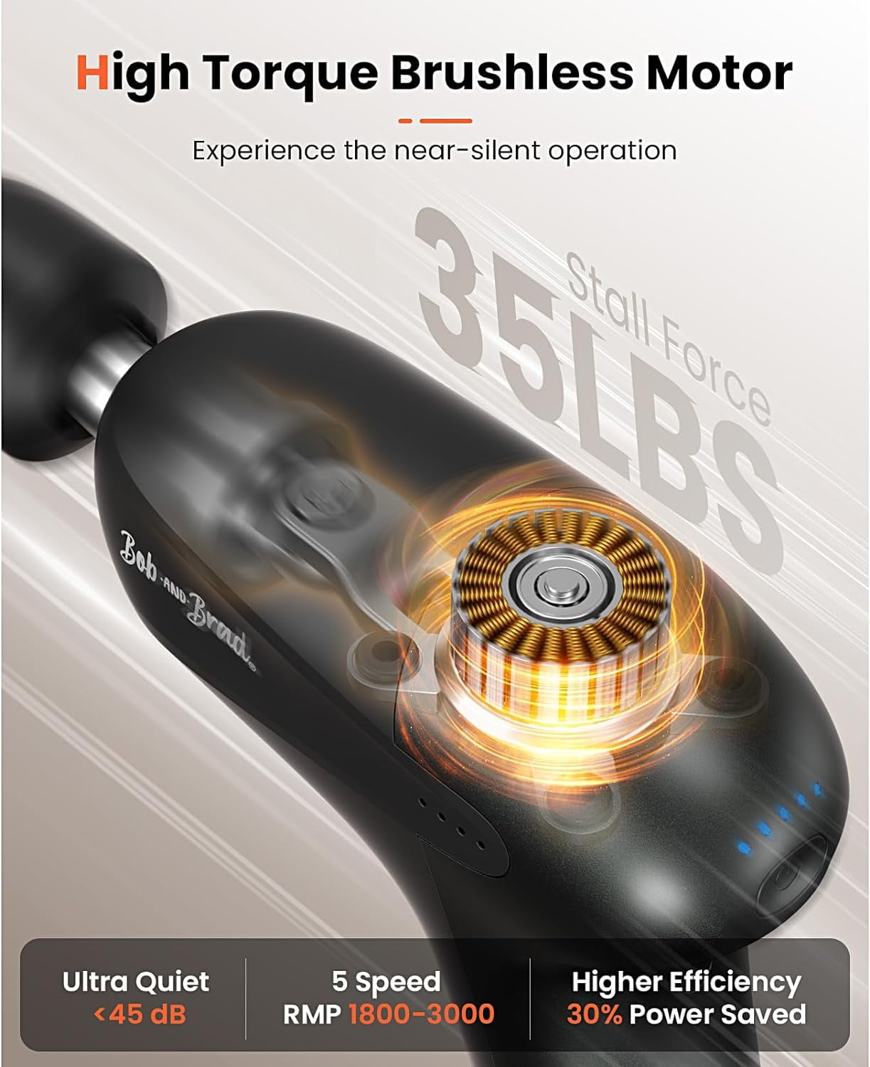 Bob & Brad UNI Mini Massage Gun, Deep Tissue Muscle Percussion Massage Gun for Athletes/Travel/Home