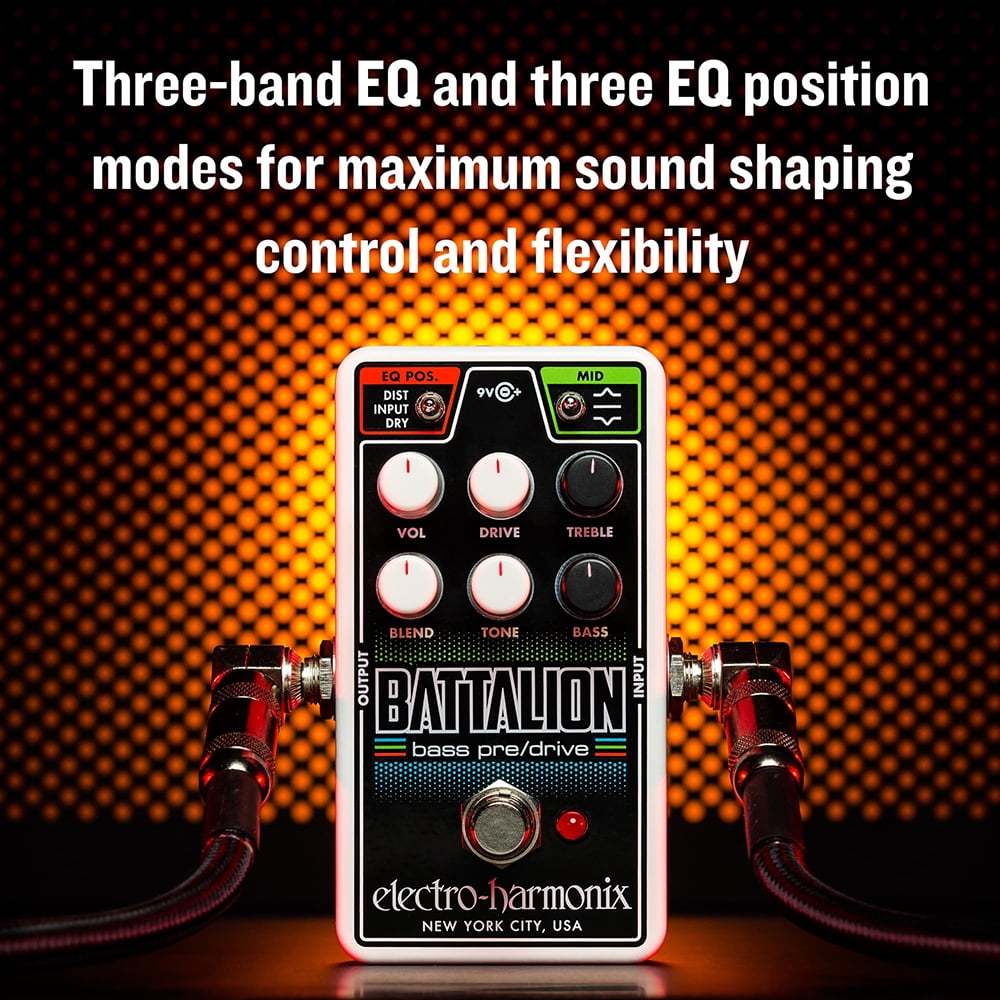 Electro-Harmonix Nano Battalion Bass Preamp and Overdrive Pedal