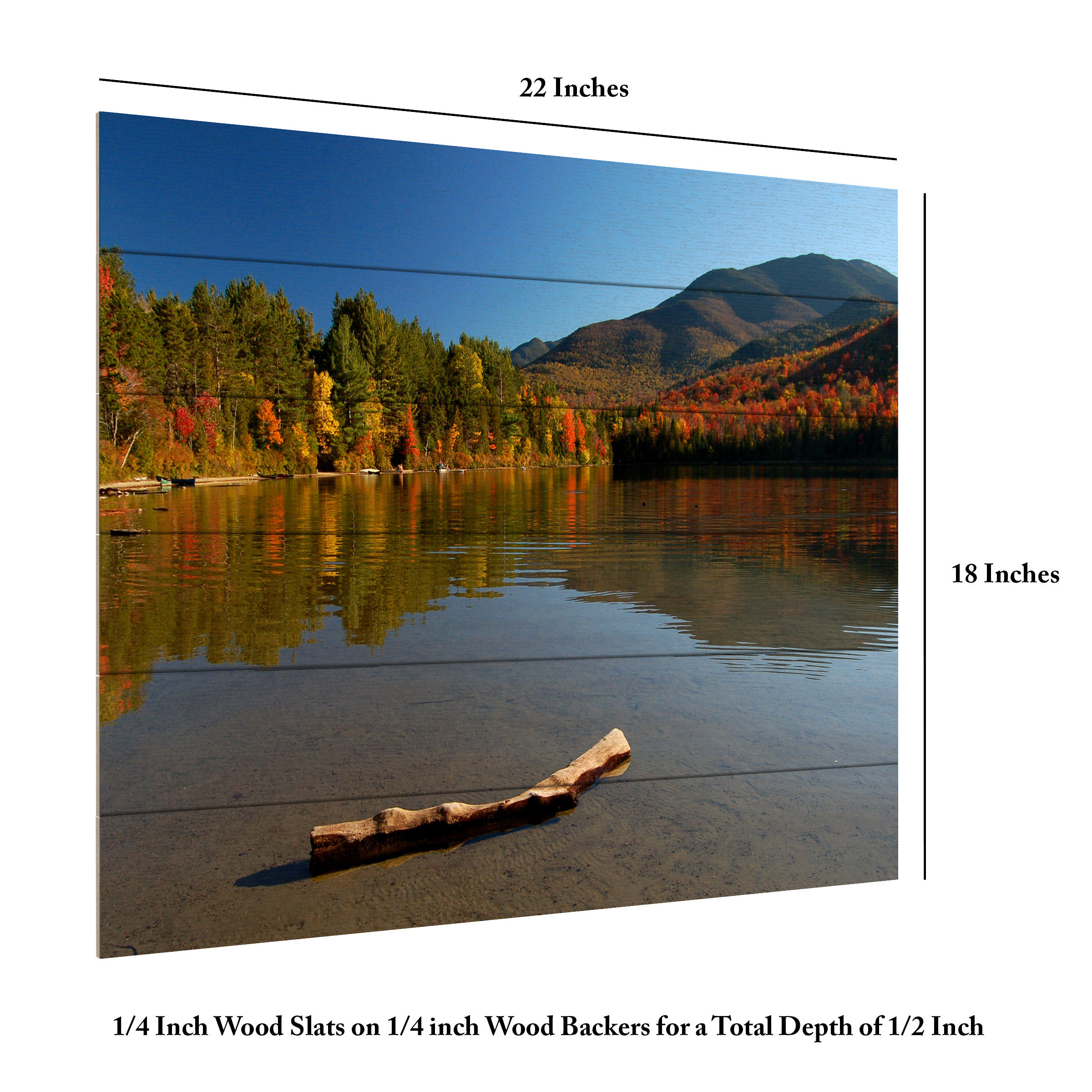Nicole Dietz 'The Adirondack Driftwood' Wood Slat Art 18x22