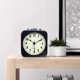 thumbnail image 2 of 2024, Reloj despertador analógico de 8,5 cm, cuadrado negro, silencioso, pequeño, de metal, para viajes, para cama de niños, 2 of 4