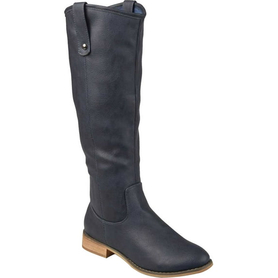 Women's Journee Collection Taven Wide Calf Knee High Boot Blue Faux Leather 6 M
