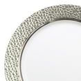 thumbnail image 4 of Smarty White with Silver Hammered Rim Round Plastic Dinnerware Value Set 240ct, 4 of 7