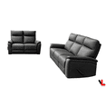 thumbnail image 2 of Levoluxe Sereno Canapé Inclinable 2 Pcs et Causeuse en Jaxxon Fumée, 2 of 15